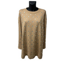 Dries Van Noten Beige Sweater with Crystals Ma boutique