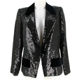 90's Miss V Valentino Sequins Black Jacket