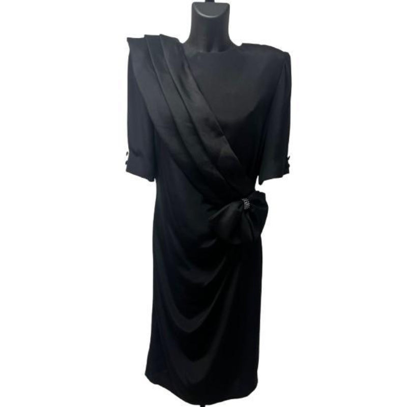 Louis Féraud Black Dress with Front Bow