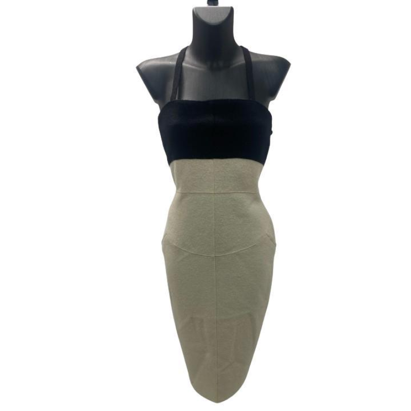 Chanel Black and White Wool Dress