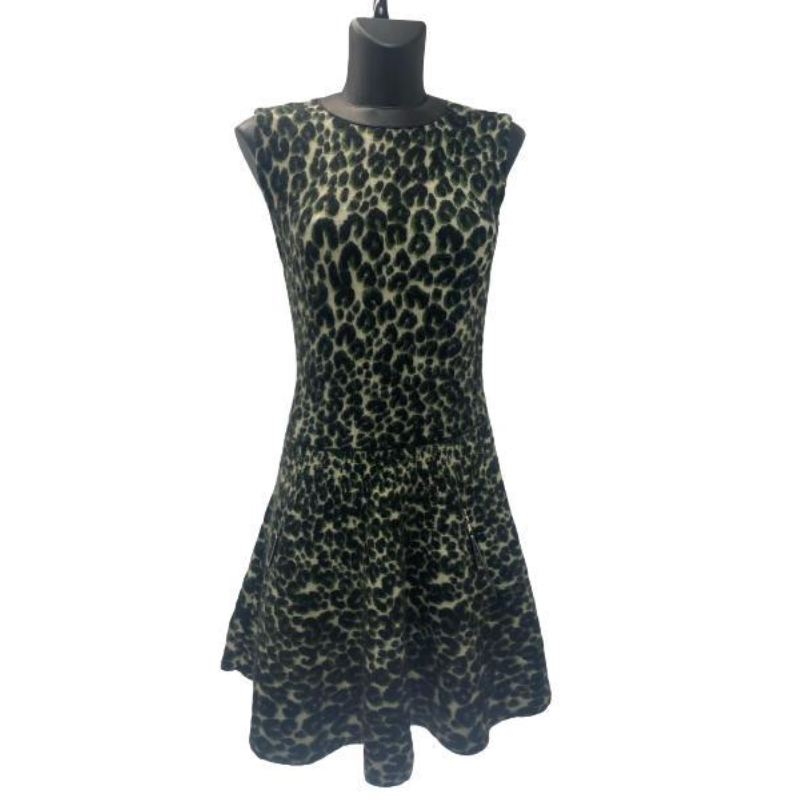 Louis Vuitton Leopard Print Mohair Dress