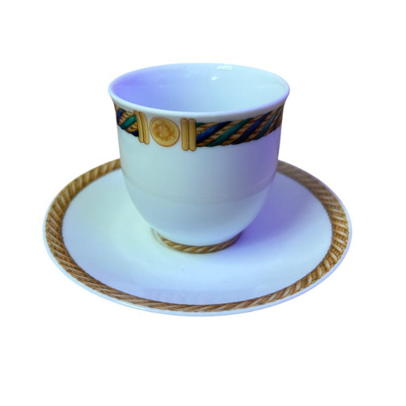 Christian Dior coffee cups and plates (x2)