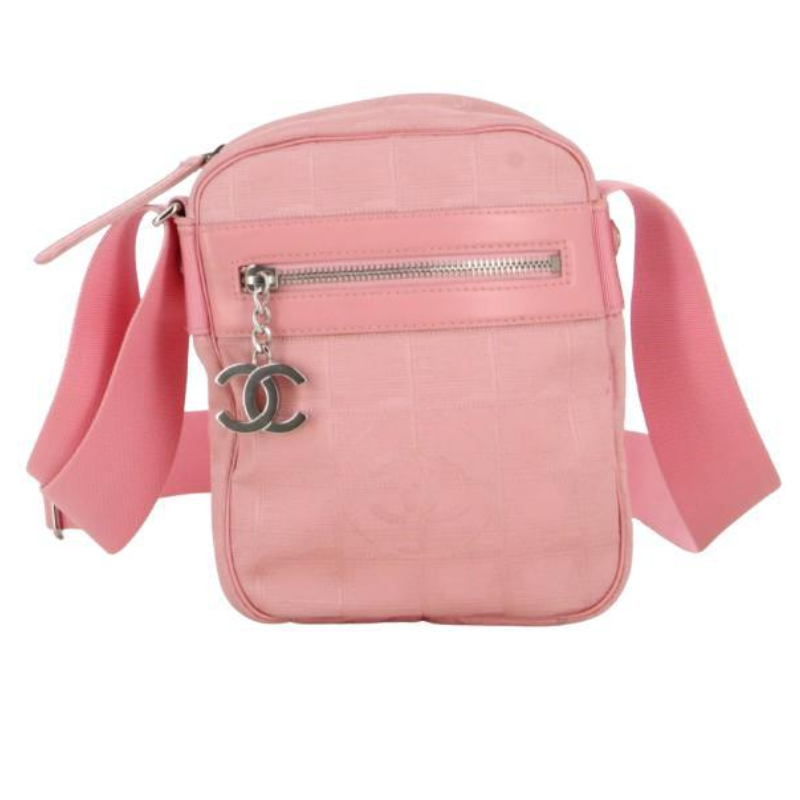 2005 Chanel Pink New Travel Line Crossbody Bag
