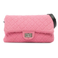 2009 Chanel Pink Tweed Mademoiselle Lock Crossbody
