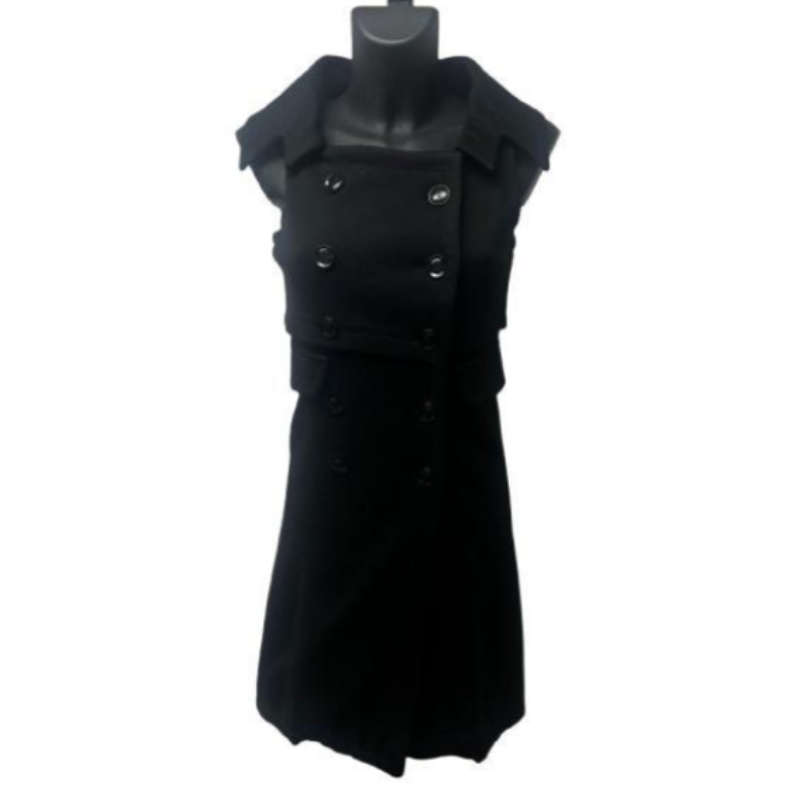 Christian Dior Black Double Breasted Dress