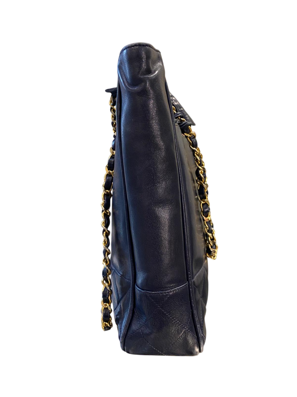 Chanel Navy Blue Lambskin Bag 2003