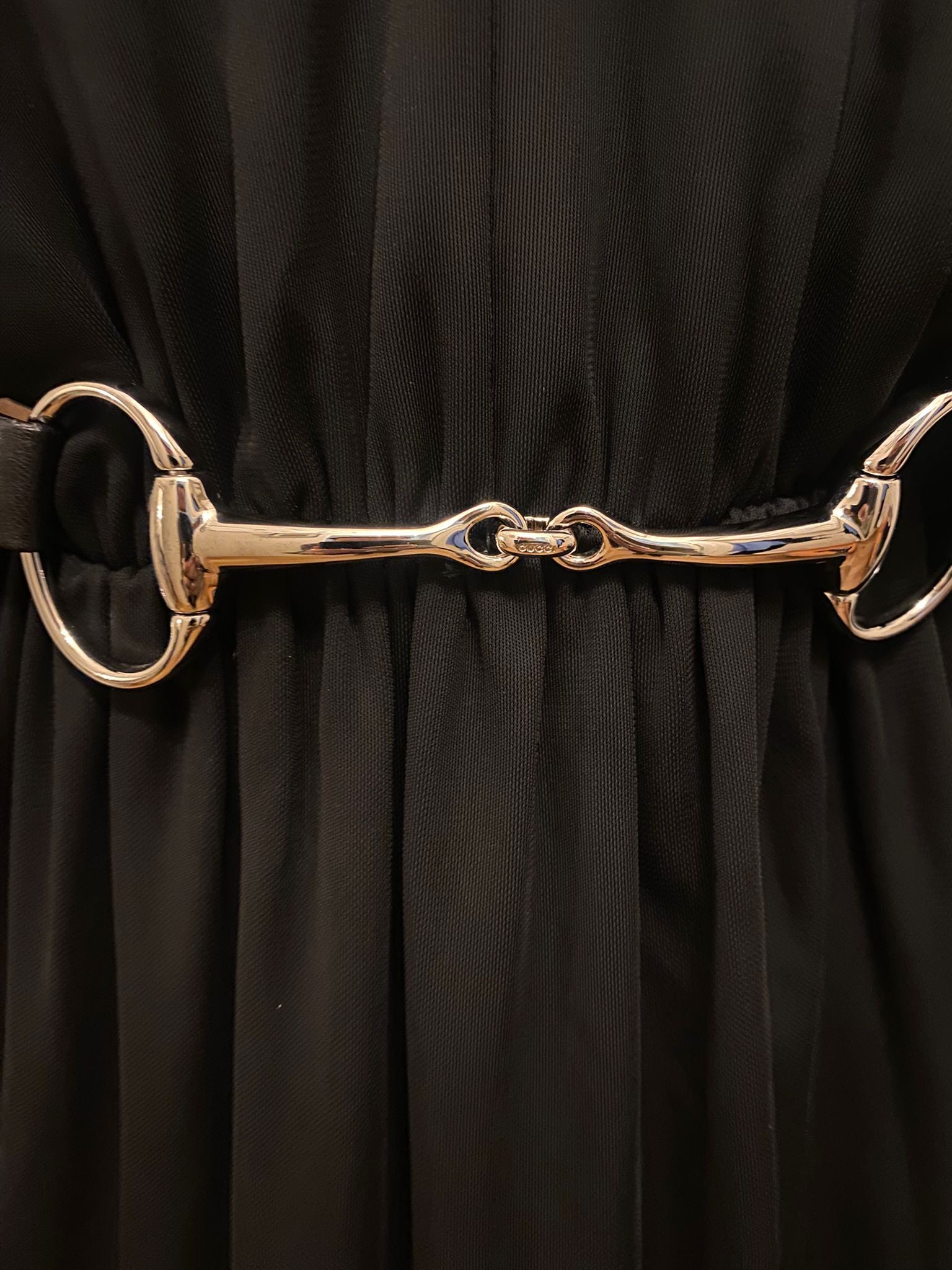 Tom Ford x Gucci Black Dress with Mors Buckle Belt