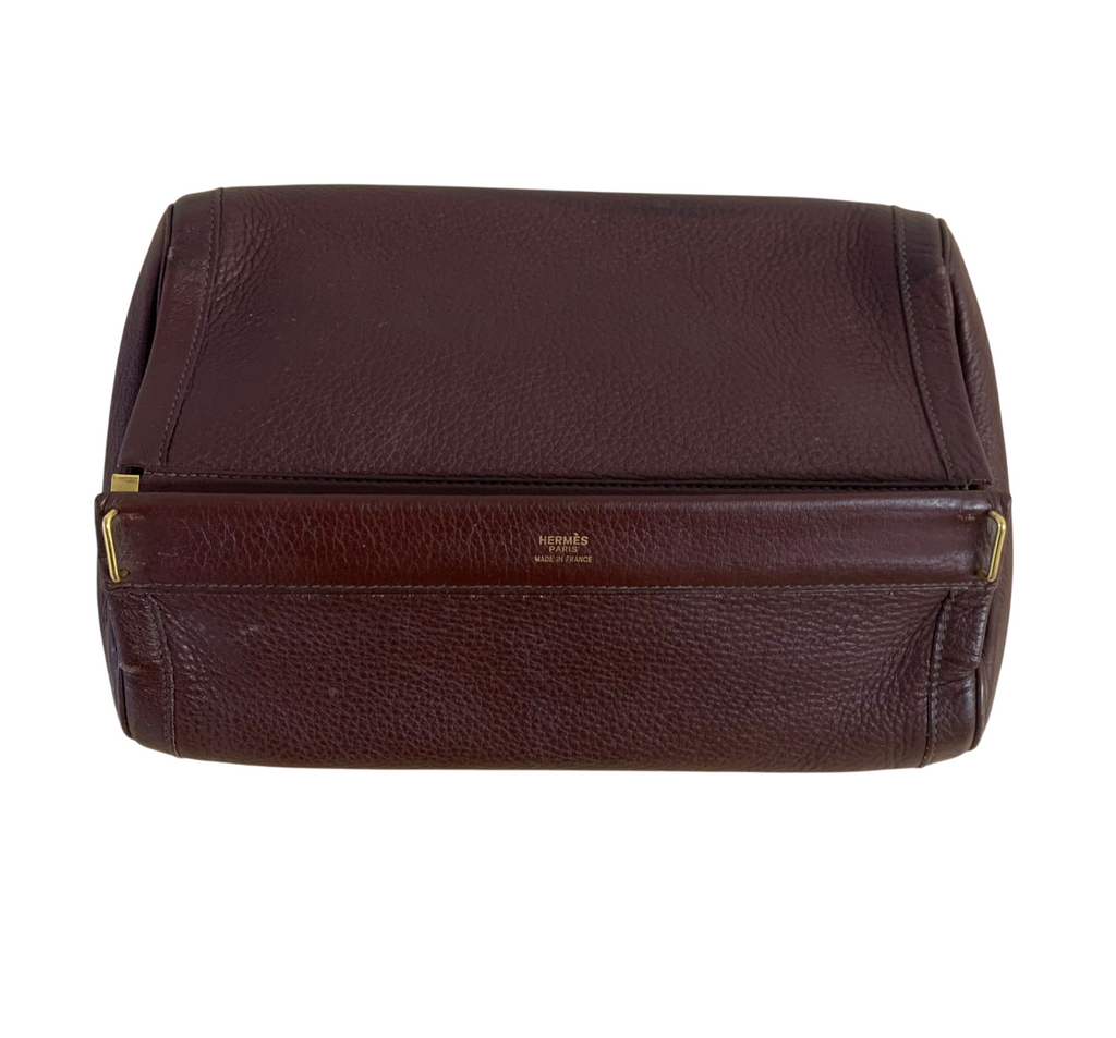 Hermès Equi Havana Clutch Brown Leather