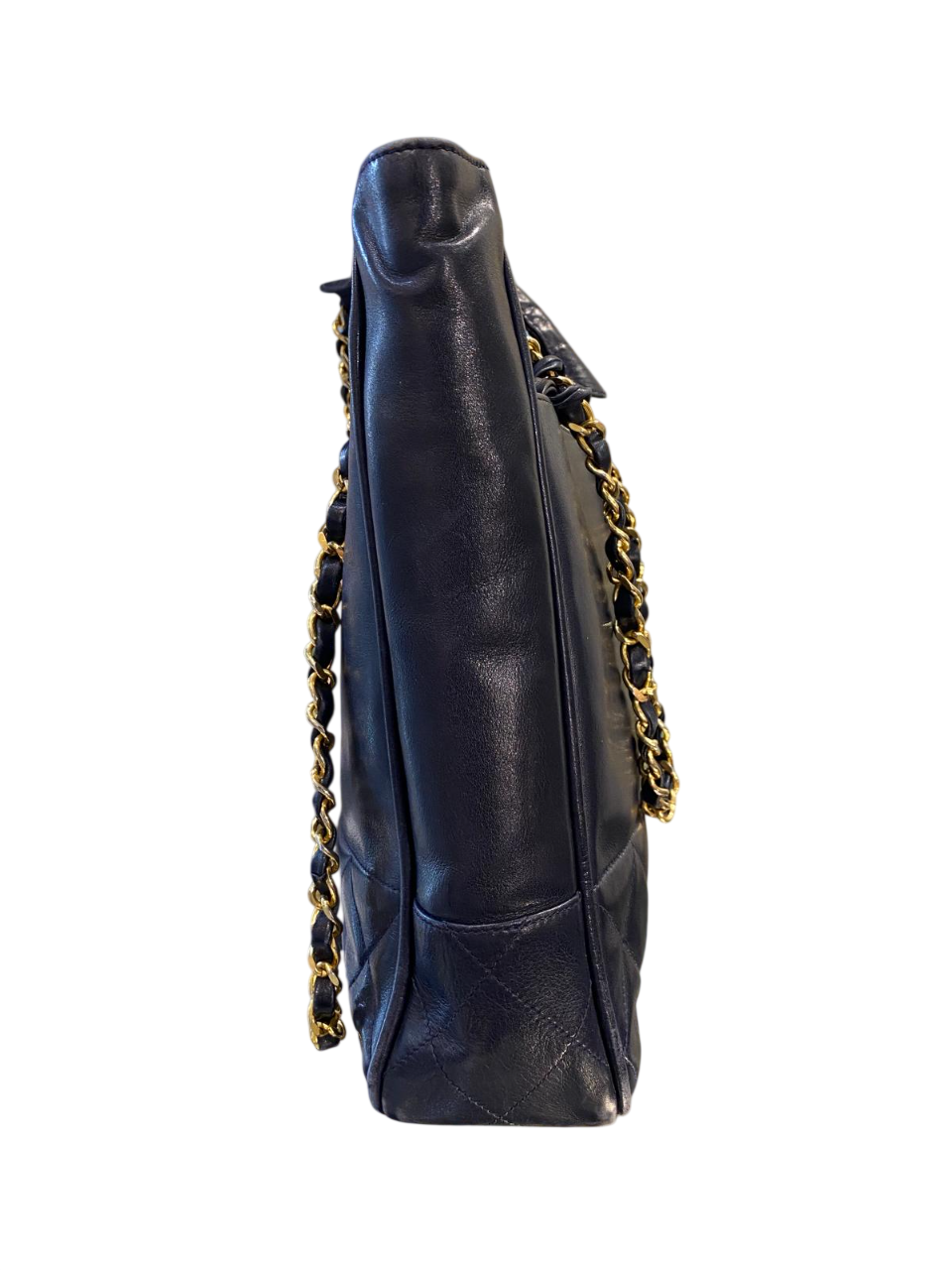 Chanel Navy Blue Lambskin Bag 2003