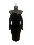 Givenchy Haute Couture Velvet and Silk Navy Dress FW2020