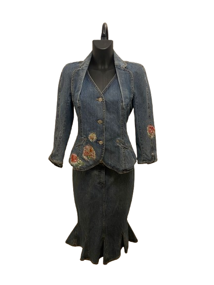 Galliano for Dior Denim Jacket and Skirt Set (2010)