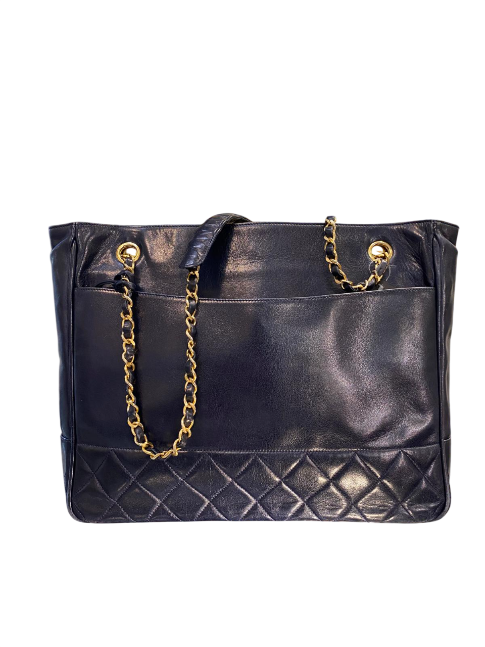 Chanel Navy Blue Lambskin Bag 2003