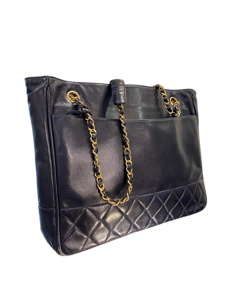 Chanel Navy Blue Lambskin Bag 2003