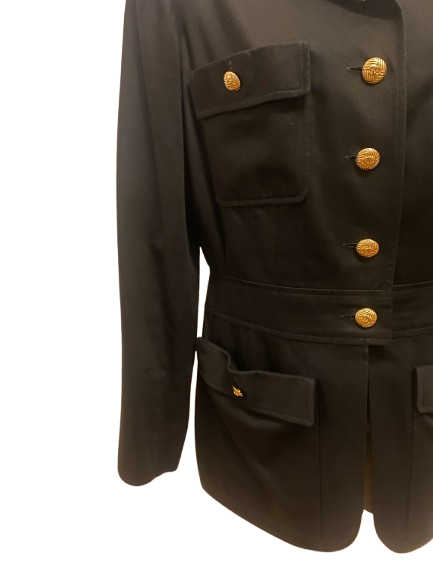 Chanel Black Saharienne with Golden CC Buttons