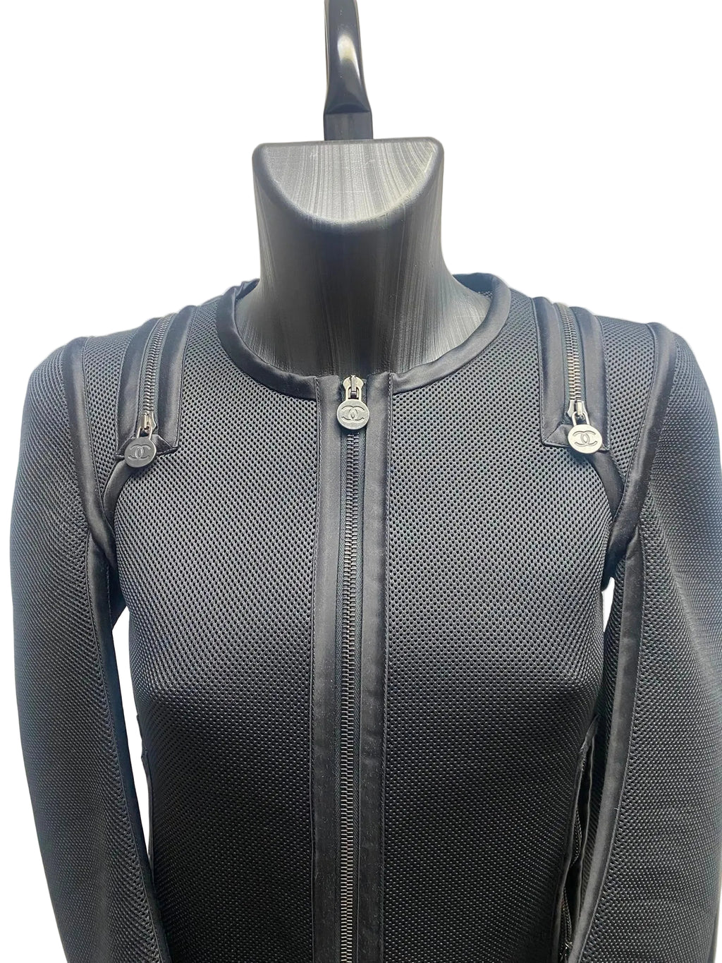 SS2012 Chanel Mesh Bomber Jacket - size 38