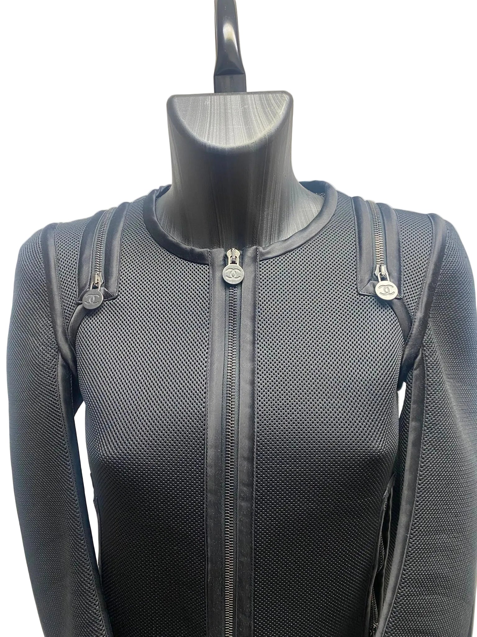 SS2012 Chanel Mesh Bomber Jacket - size 38
