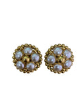 Chanel Gold & Faux Pearl Clip-On Earrings