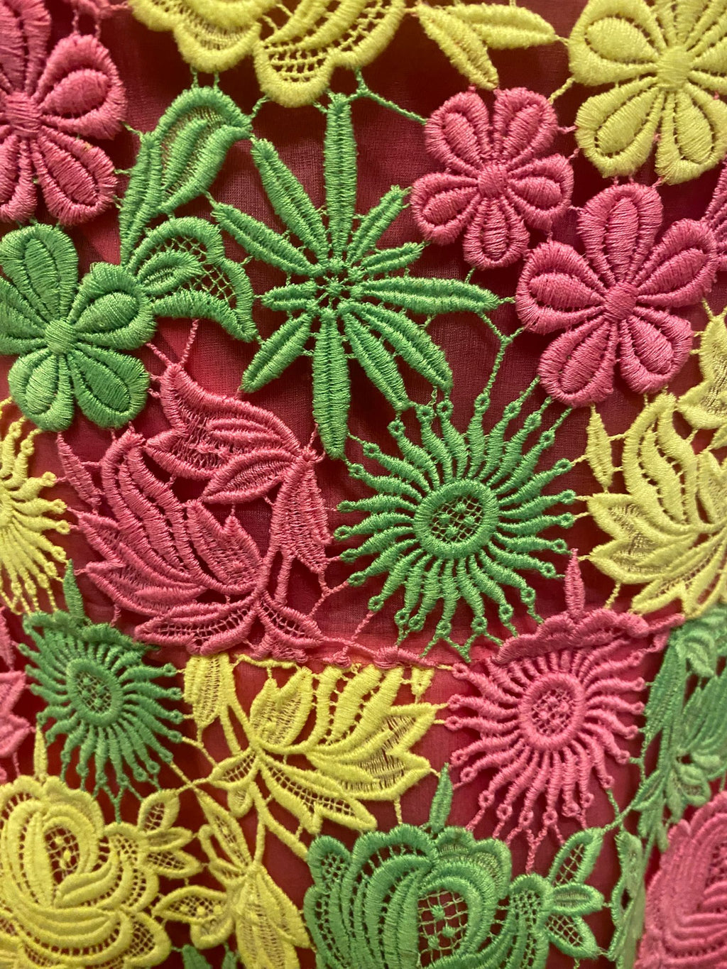 Valentino Floral Multicolor Lace Dress (2015) by Maria Grazia Chiuri & Pierpaolo Piccioli