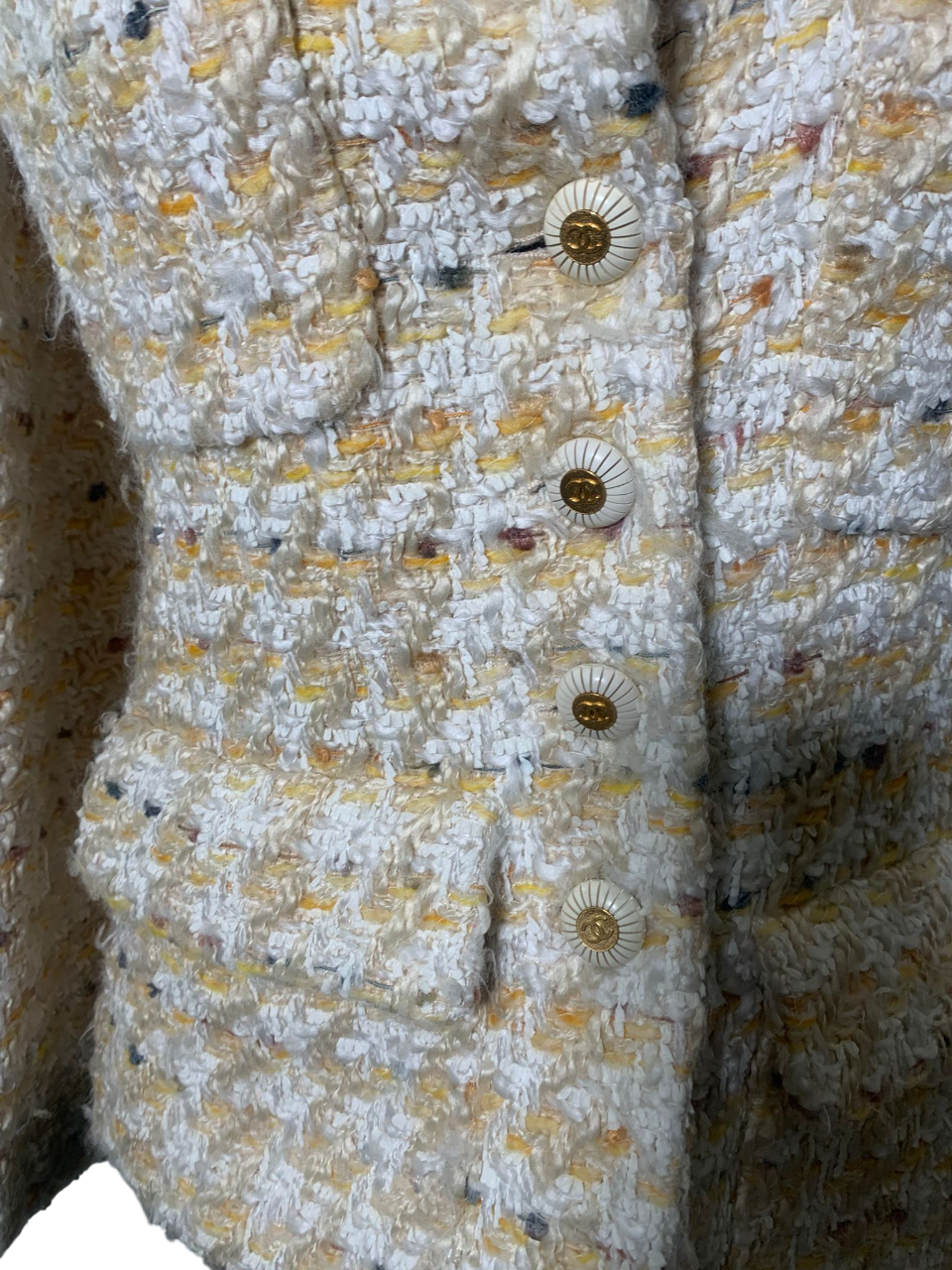 Chanel Yellow 1993 Tweed Jacket