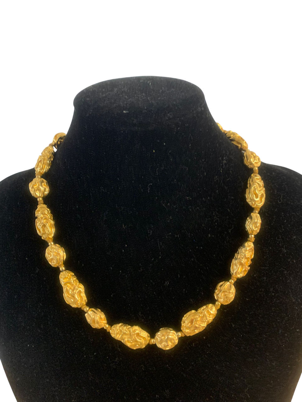 Coco Chanel Long Golden Pearl Filigree Necklace by Goossen