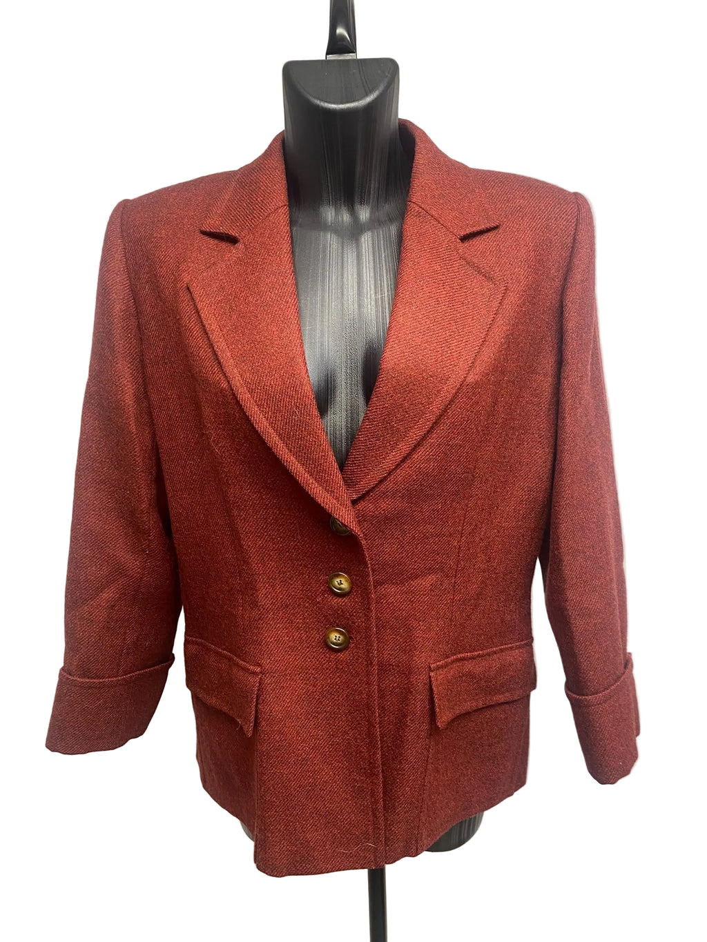 Vintage Yves Saint Laurent Variation Rust Wool Blazer