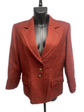 Vintage Yves Saint Laurent Variation Rust Wool Blazer