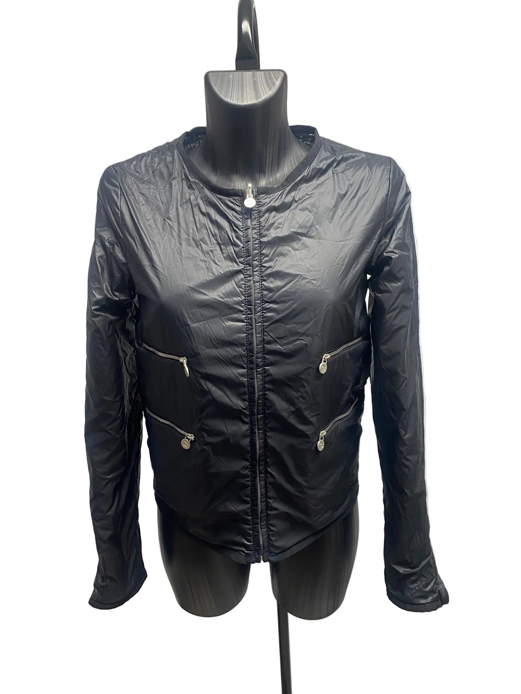 Chanel Reversible Lightweight Jacket – Tweed Print & Solid Black
