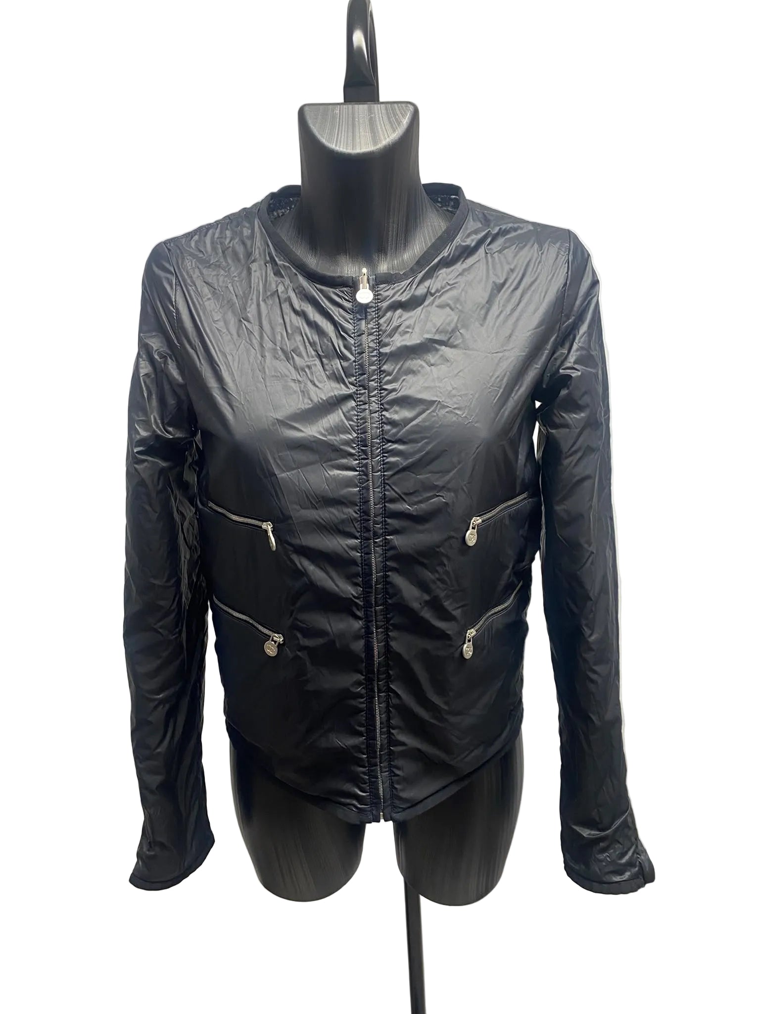 Chanel Reversible Lightweight Jacket – Tweed Print & Solid Black