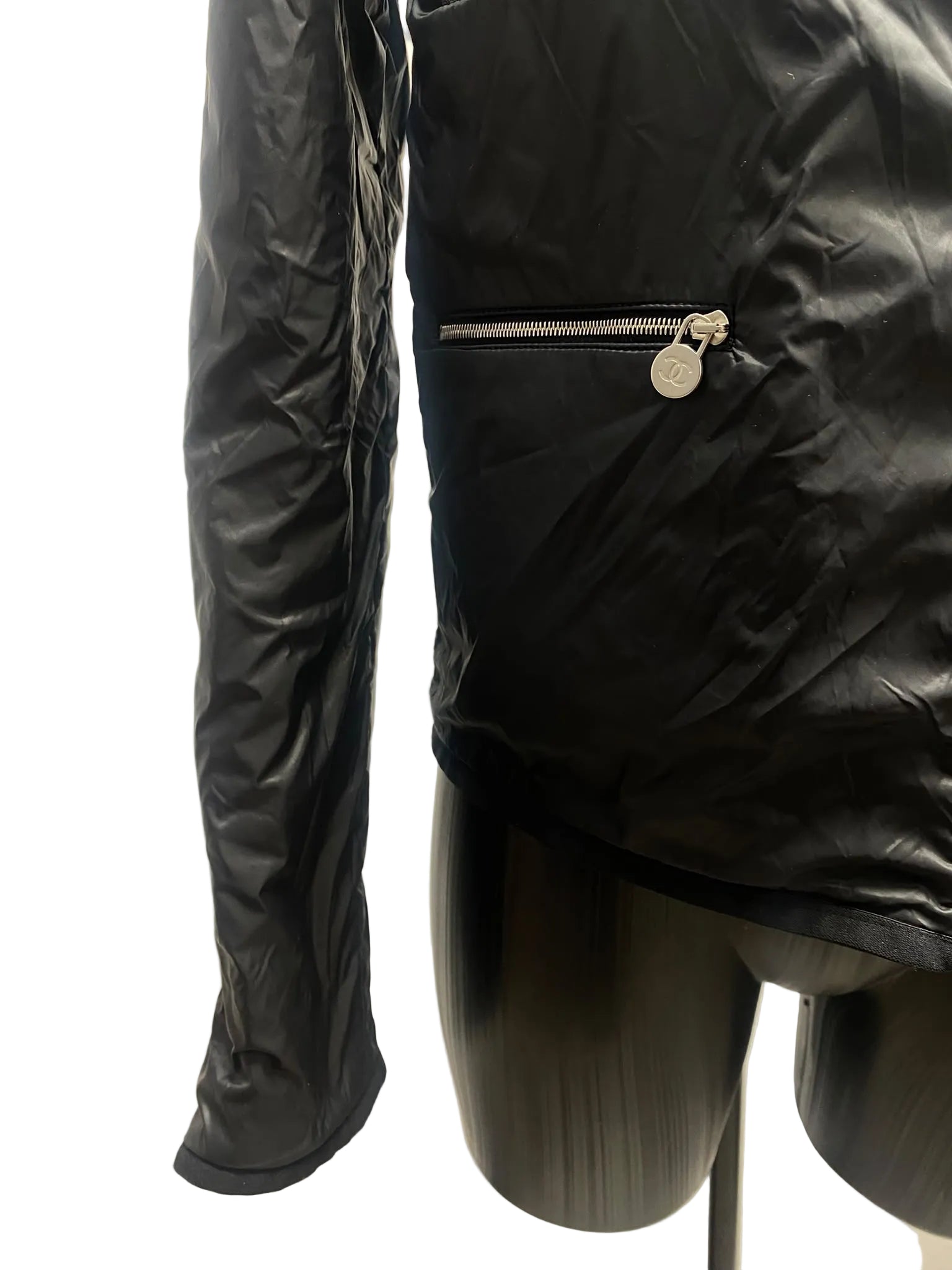 Chanel Reversible Lightweight Jacket – Tweed Print & Solid Black