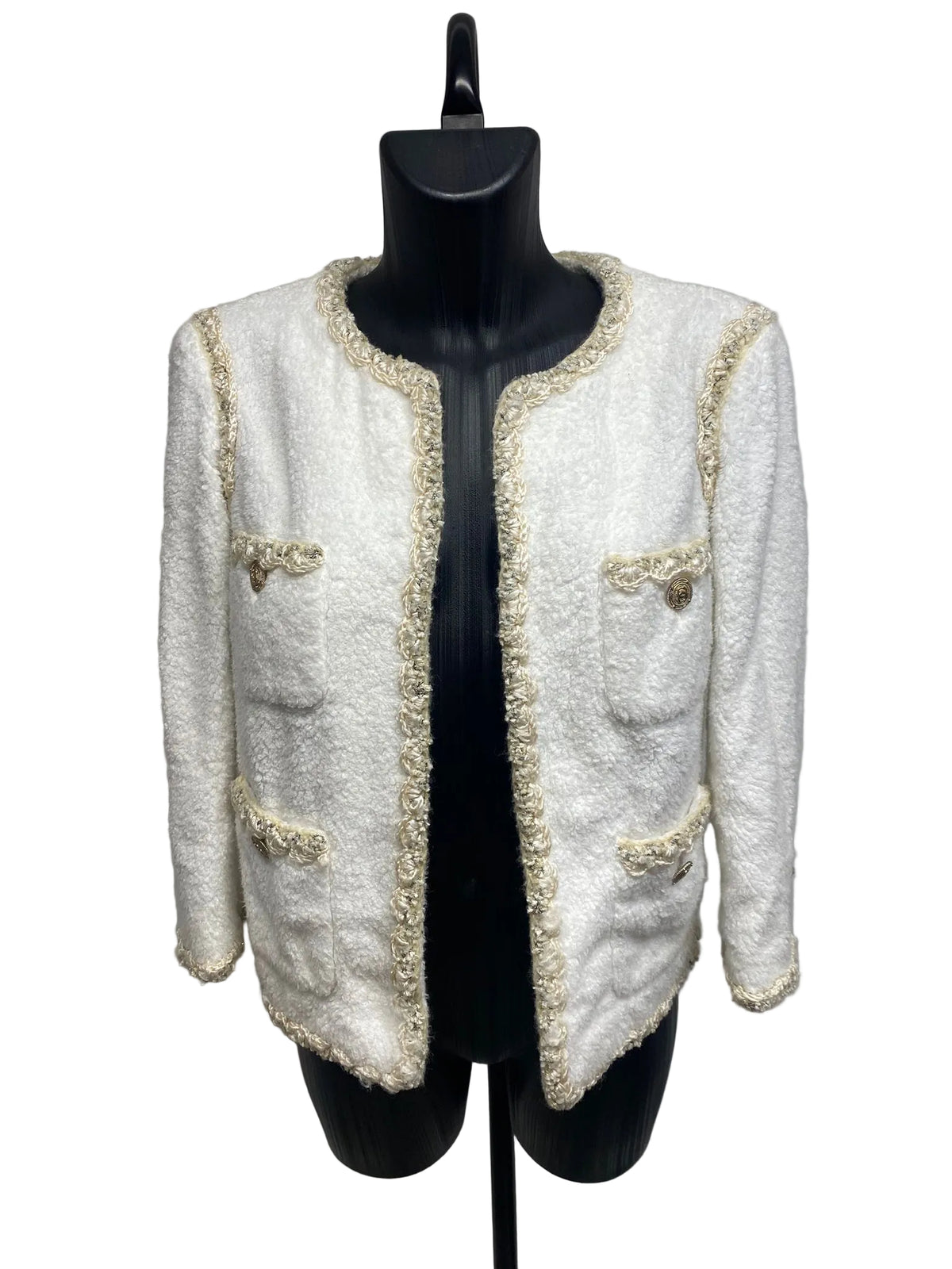 CHANEL Off-White Terry Tweed Jacket – Cruise 2011