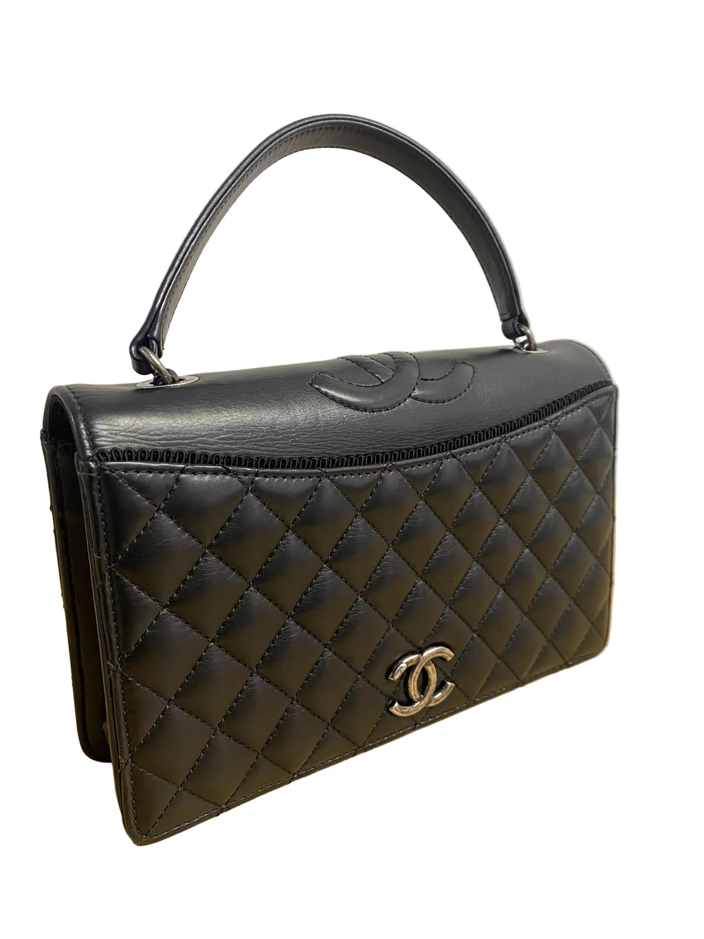 Chanel Black Quilted Calfskin and Grosgrain Ballerine Small Flap Bag Ruthenium Hardware, 2016