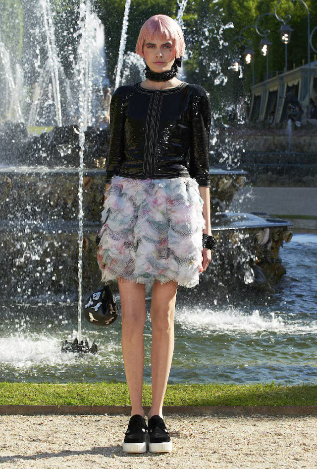 Chanel 2013 Paris Versailles Black Sequins Jacket