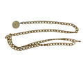 Vintage Chanel Gold-Tone Curb Chain Belt with Rue Cambon Medallion