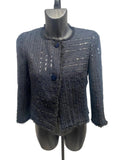 Chanel Black Sequins Tweed Jacket - Size 38 (Cruise Collection - 2000)