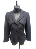 Chanel Vintage 2006 Spring Black 100% Silk Peplum Jacket - Size FR 42