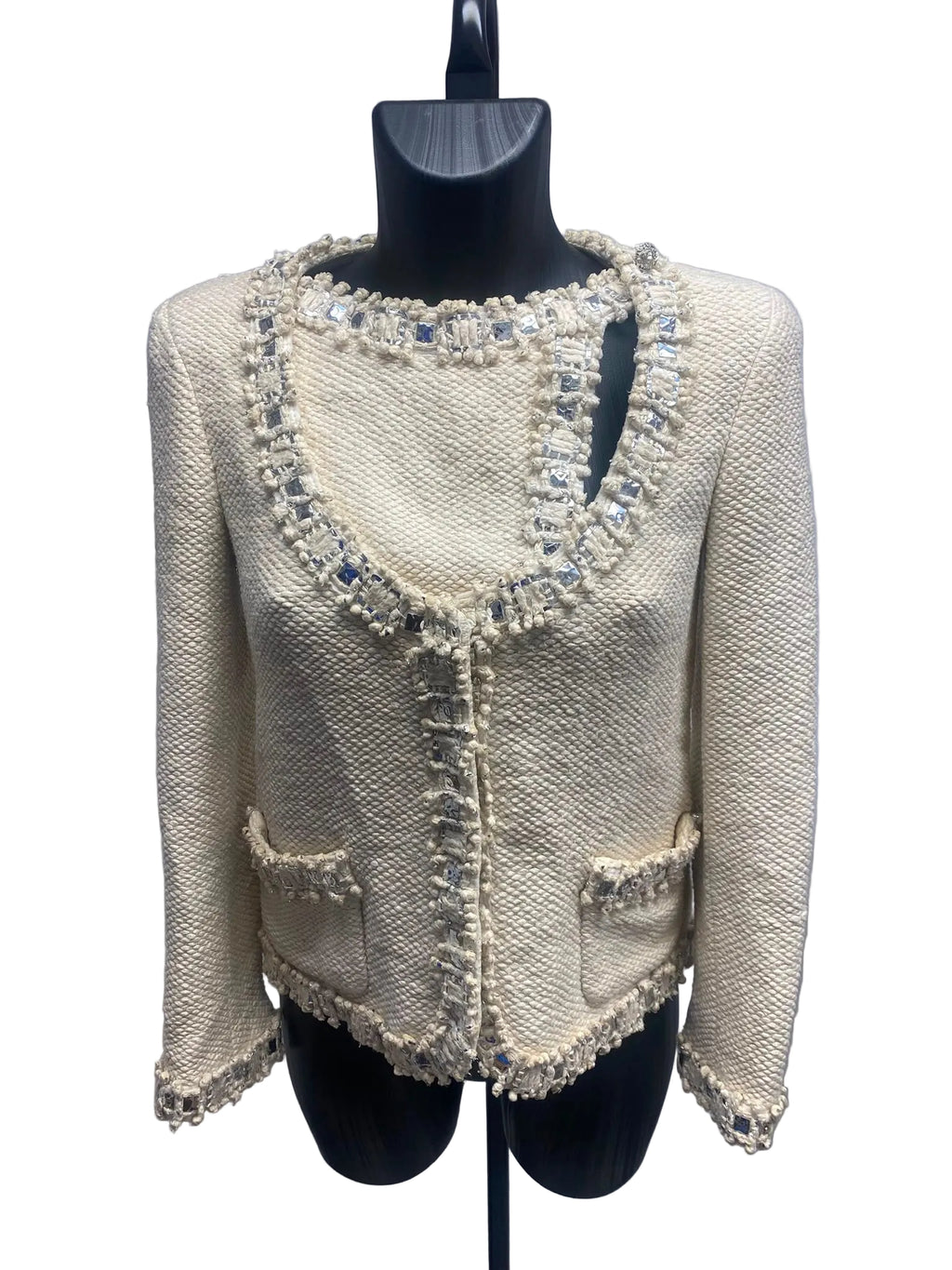 Chanel Cream Tweed Jacket with Mirror Trim ( Prefall 2012 - Métiers d'Arts Paris-Bombay)