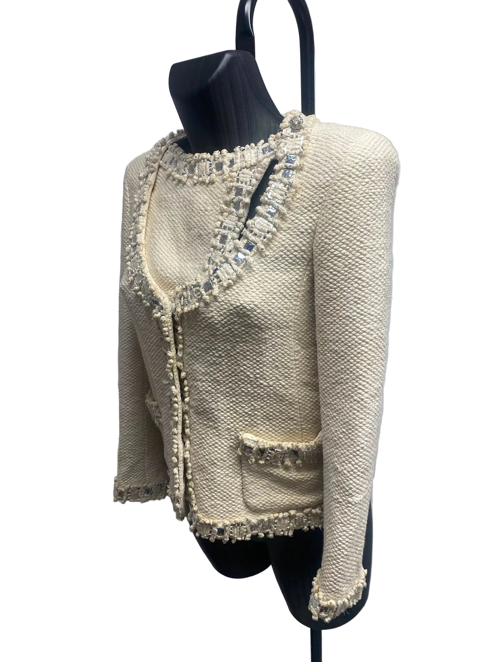Chanel Cream Tweed Jacket with Mirror Trim ( Prefall 2012 - Métiers d'Arts Paris-Bombay)