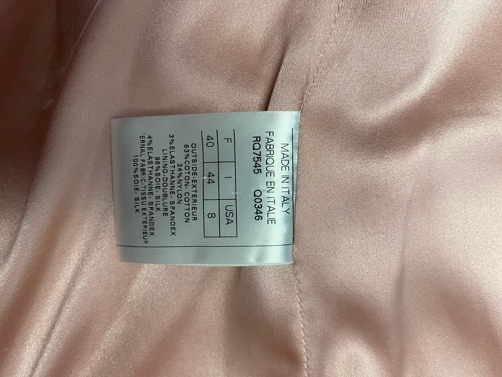 John Galliano Vintage Pink Ruffled Cotton-Blend Blazer Jacket