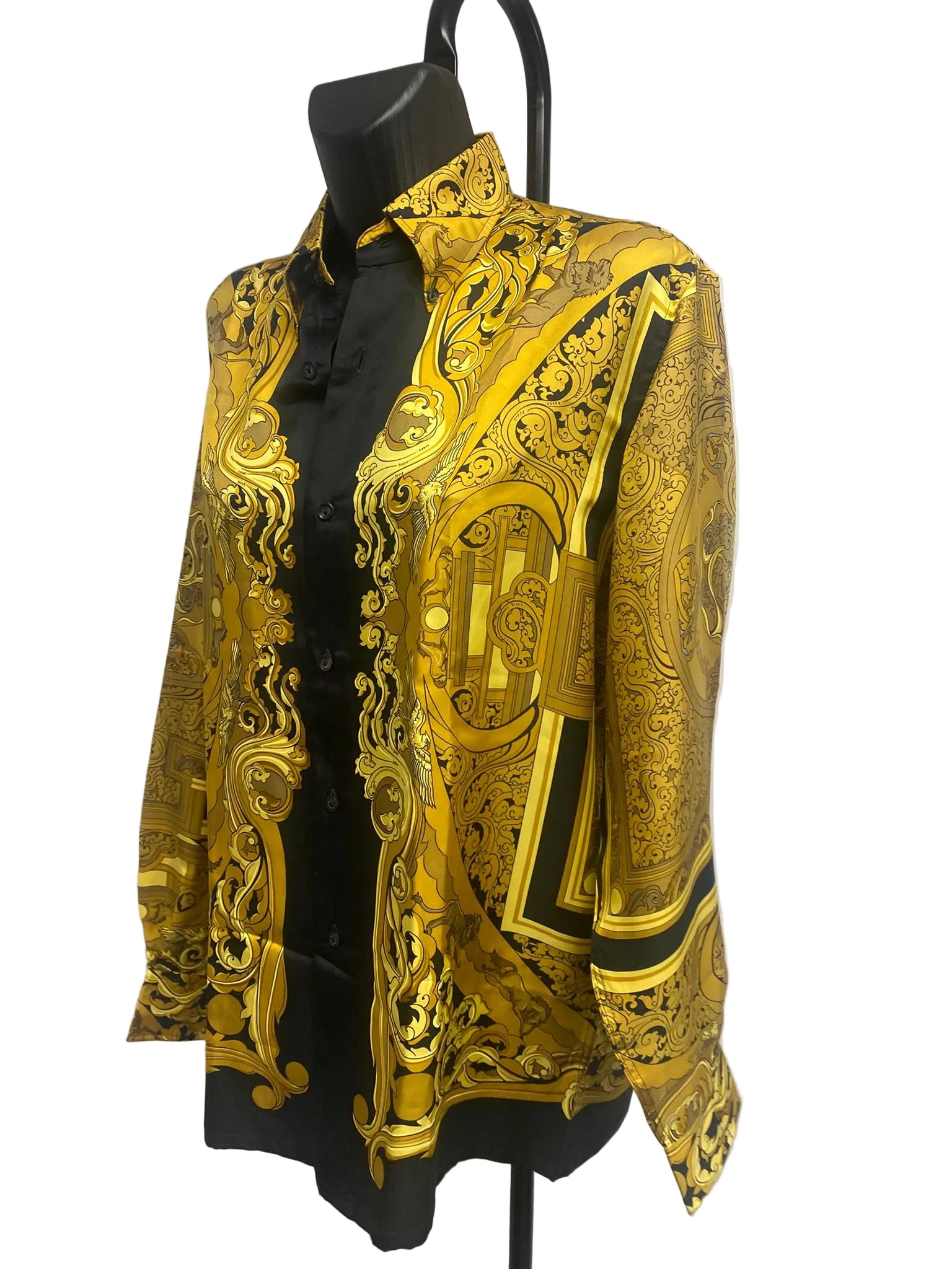Hermès 1990 "Les Tuileries" Silk Shirt Jacket – Joachim Metz