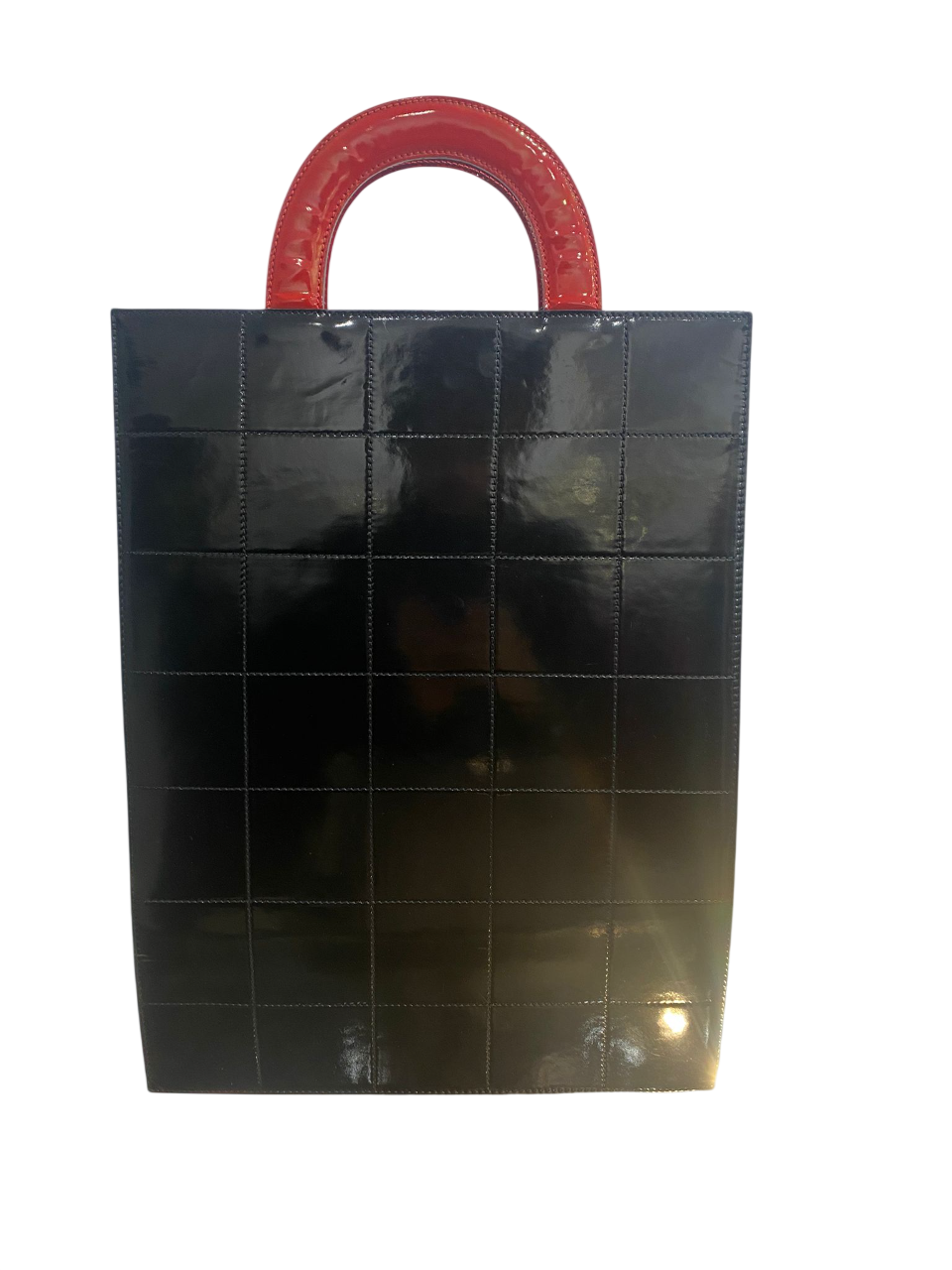 Mademoiselle Lady Coco Enamel Red Top Handle Bag 1999