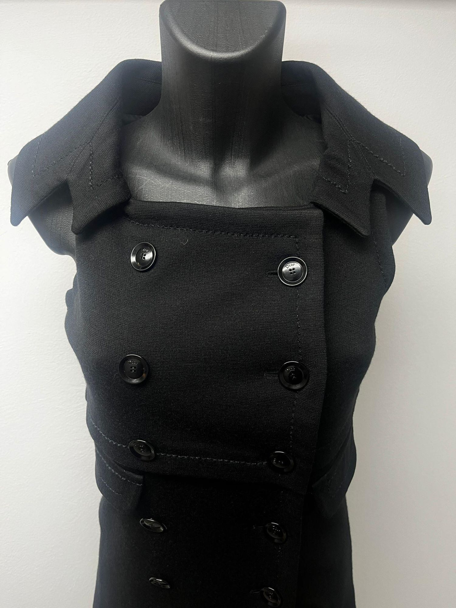 Christian Dior Black Double Breasted Dress