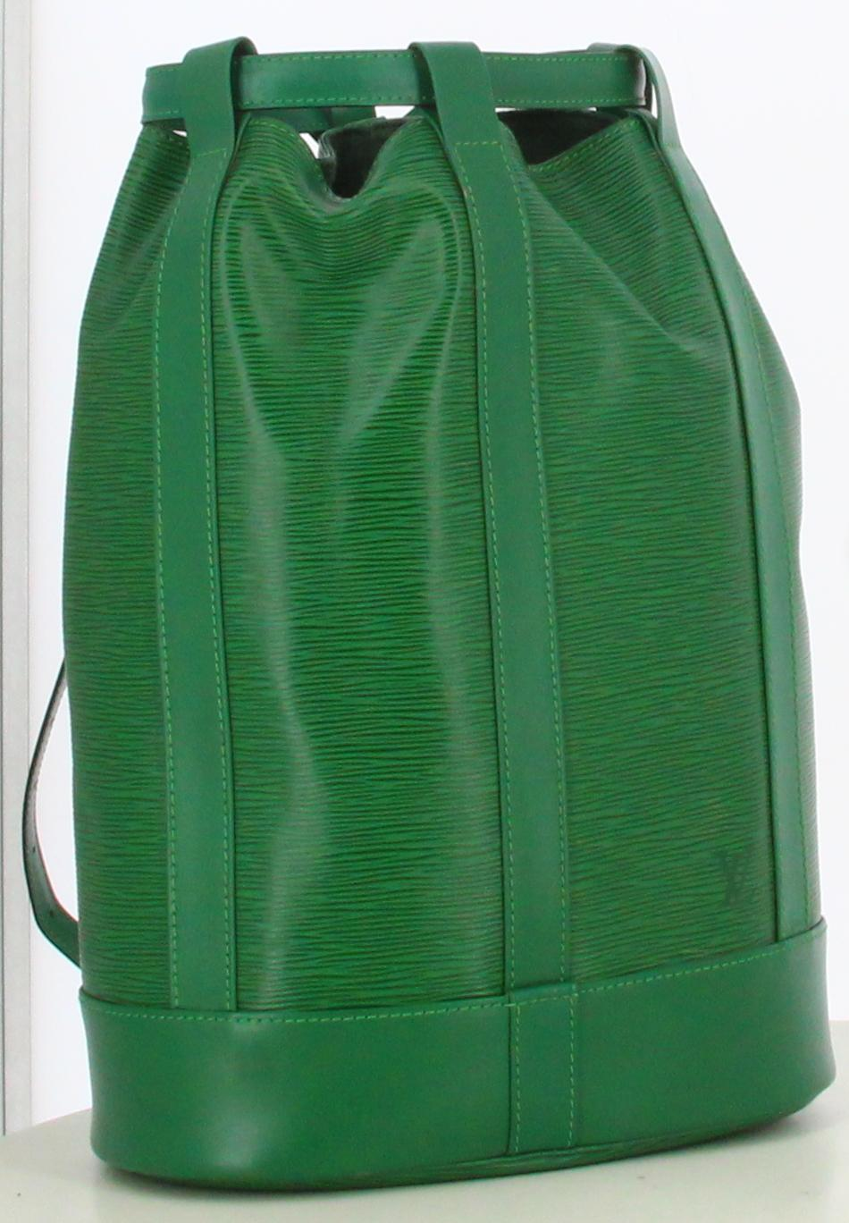 green louis vuitton backpack 1995 Louis Vuitton Green Randonnee Backpack – Opulence Vintage