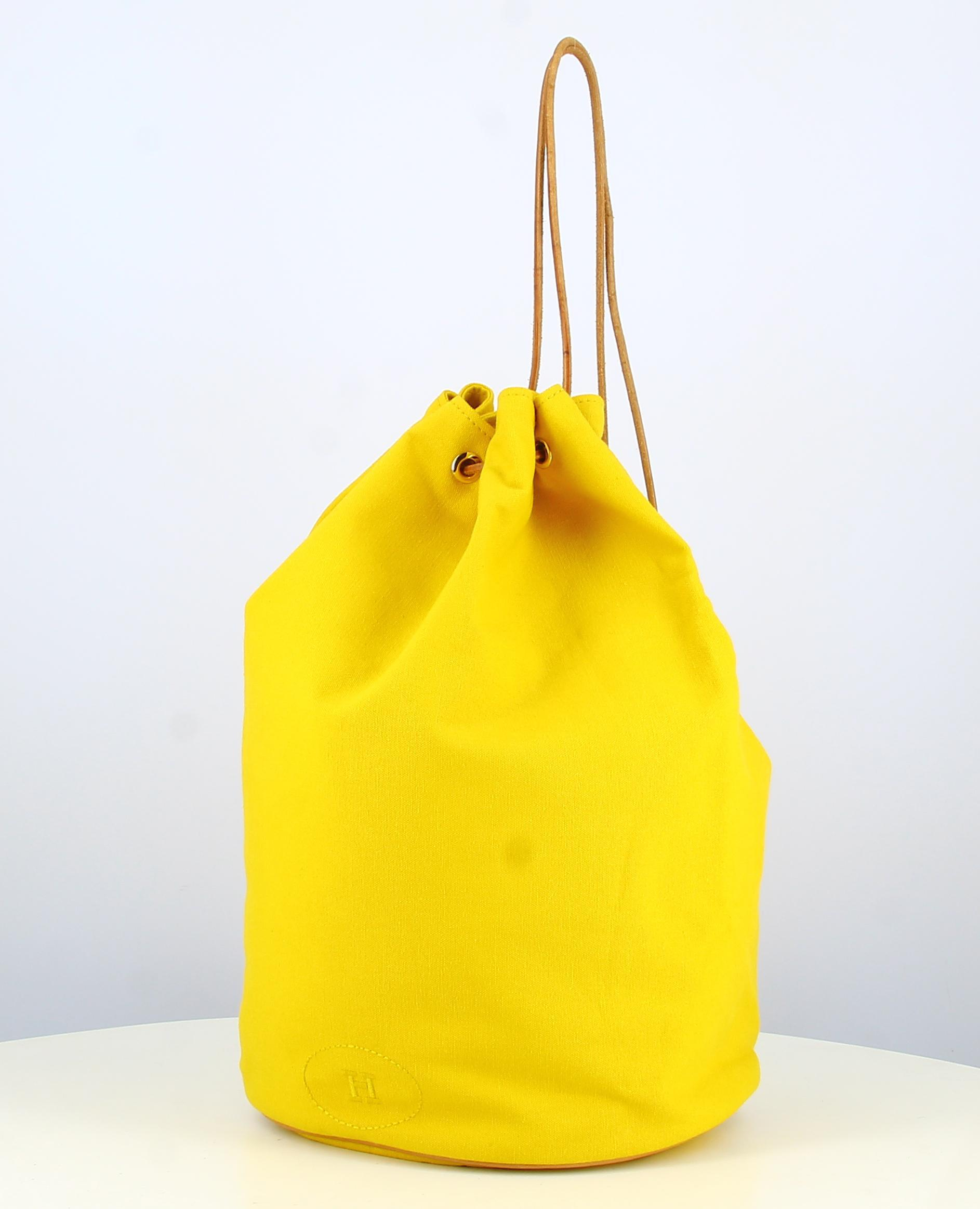 Yellow Hermes Tissus Backpack