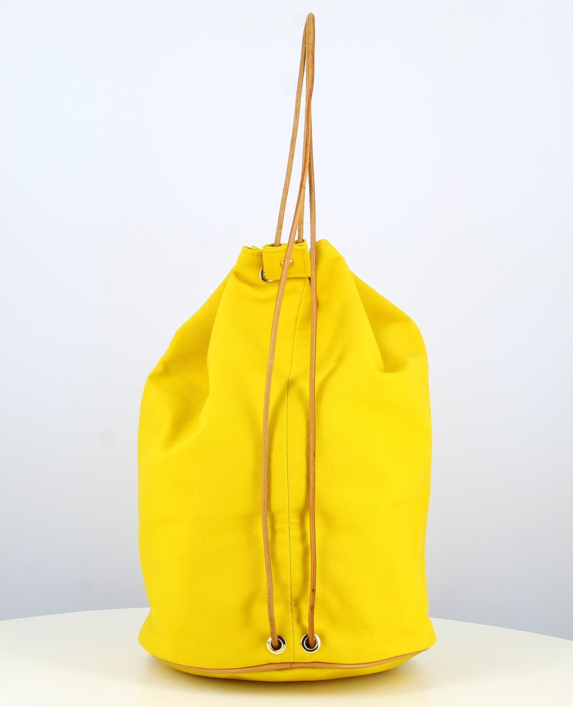 Yellow Hermes Tissus Backpack