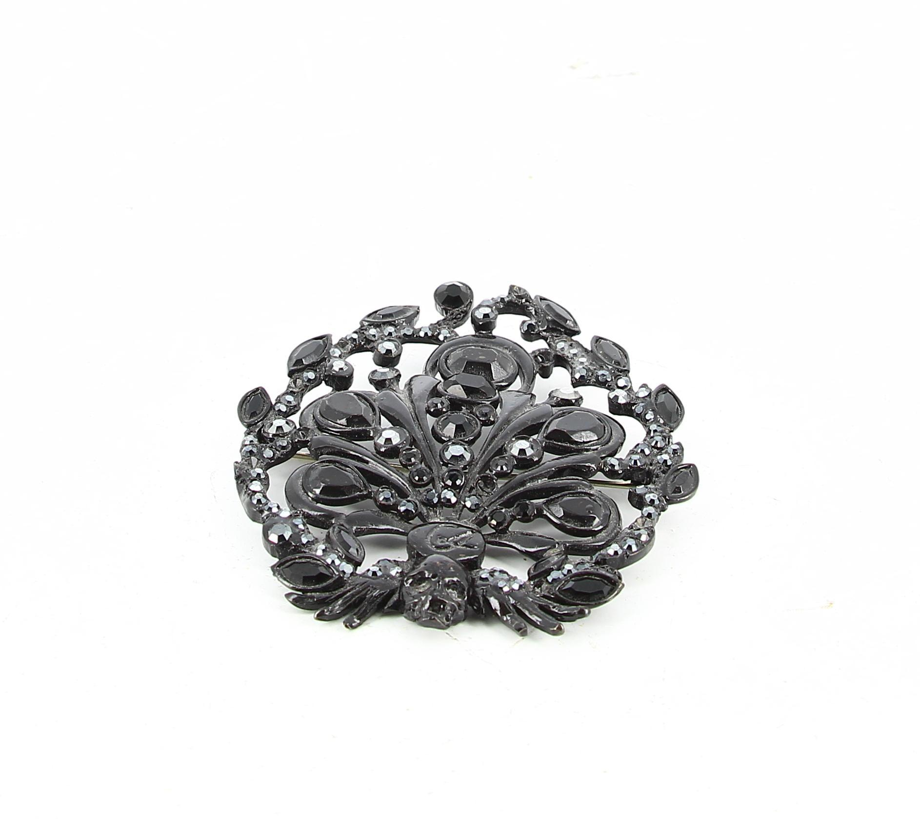 Christian Lacroix black baroque brooch