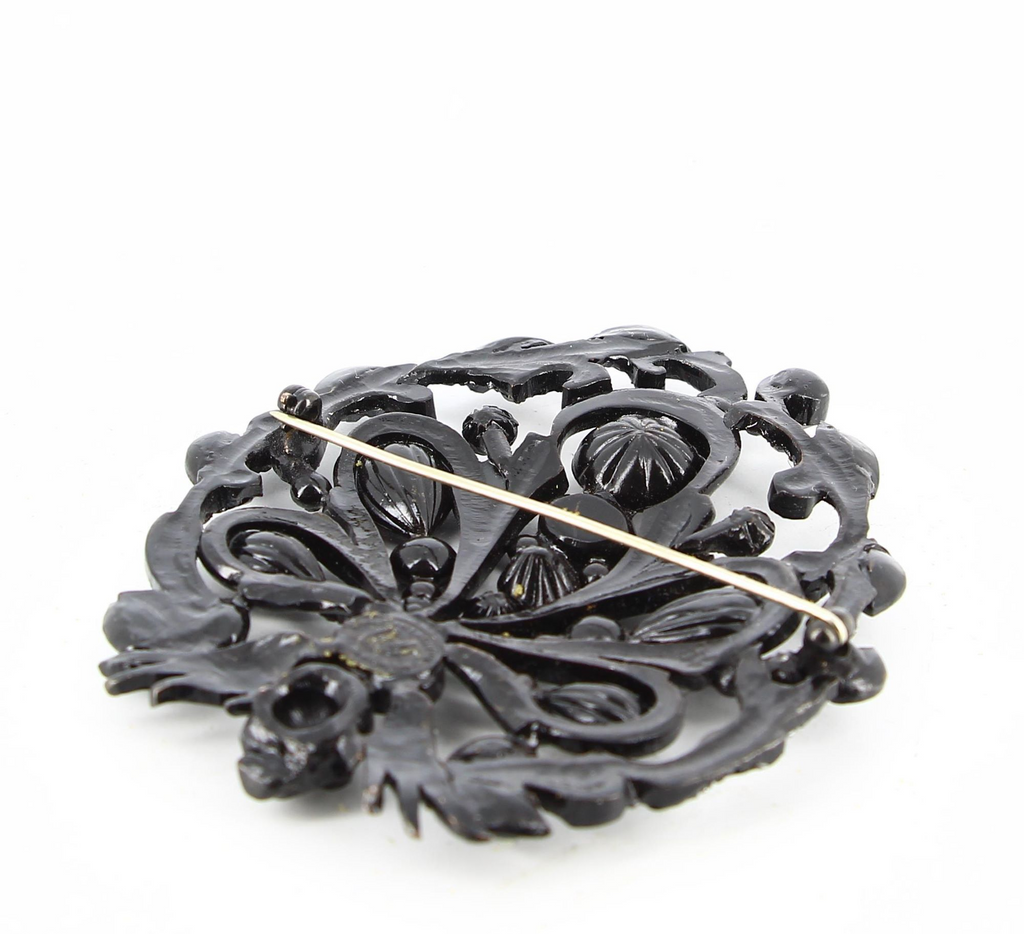 Christian Lacroix black baroque brooch