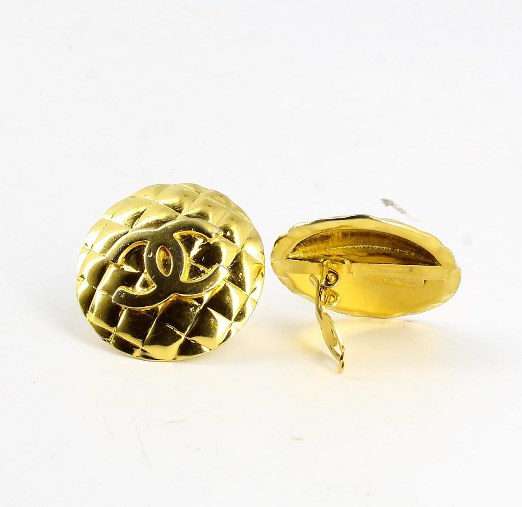 Chanel Matelassé Golden Double C Earrings