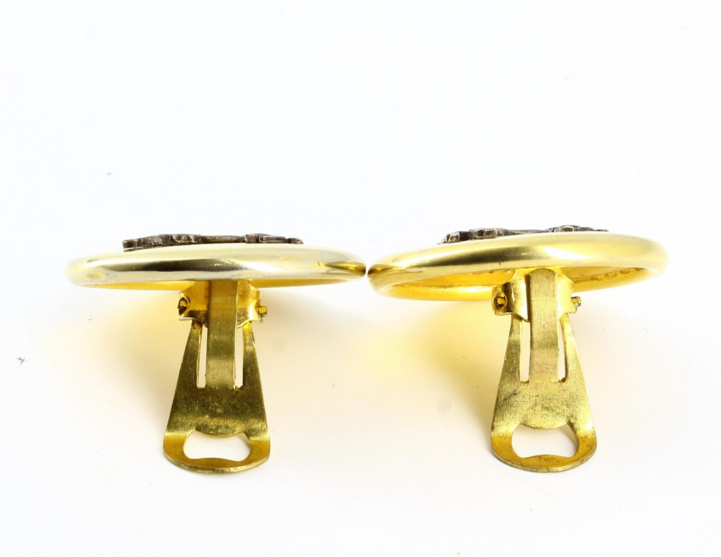 Hermes Golden Clip Earrings