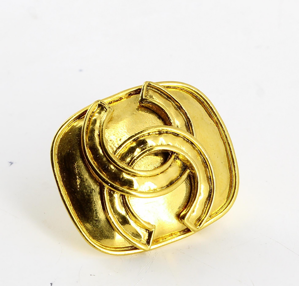 Chanel Brooch Square Double C Inside