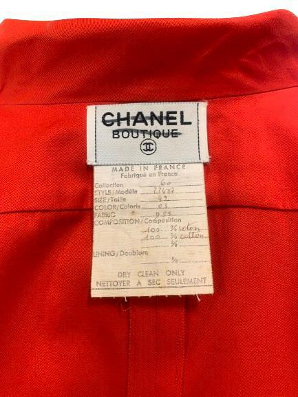 Chanel 90's Red Cotton Dress